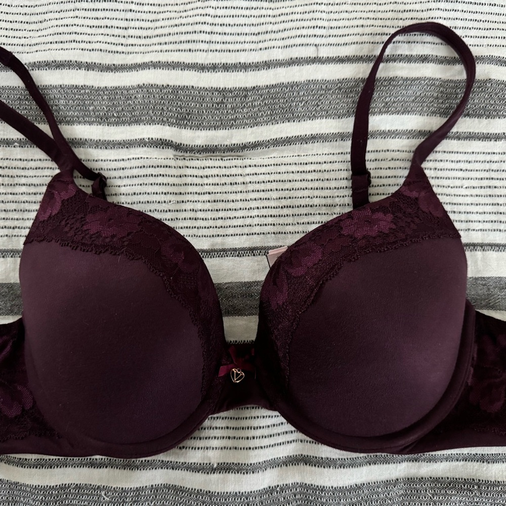 Victoria's Secret Deep Purple Lace Bra
